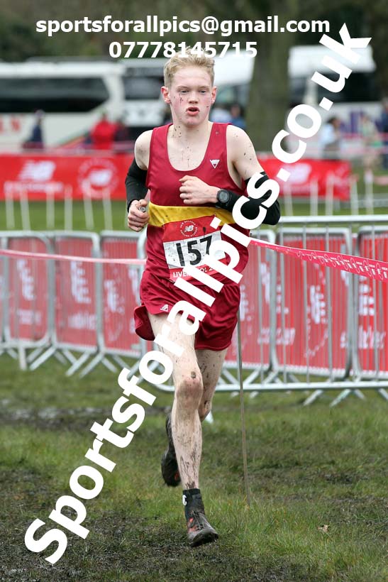 Intermediate boys, 2020 New Balance English Schools Champs., Sefton Park, Liverpool. Photo: David T. Hewitson/Sports for All Pics